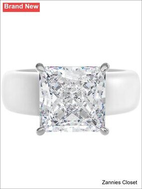 💍 Rinfit Silicone Ring Princess Cut CZ Engagement Ring